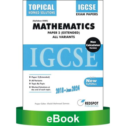 Picture of IGCSE Mathematics 0580, P2 Extended (Topical). All Variants